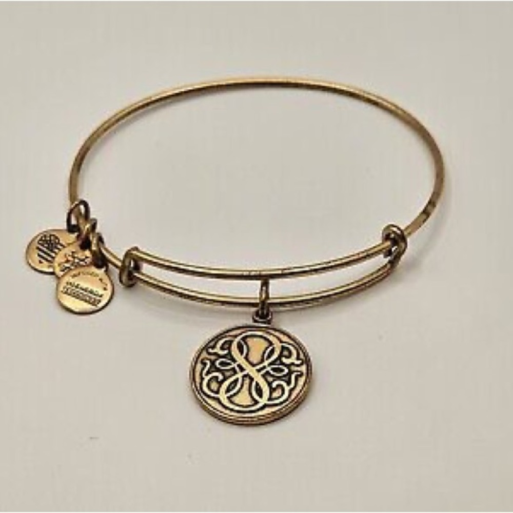 ALEX & ANI Gold "Path Of Life " II Direction Charm Bangle Bracelet